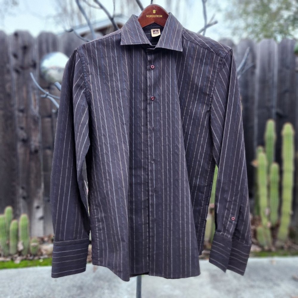 Vintage Men's Striped Dress Shirt